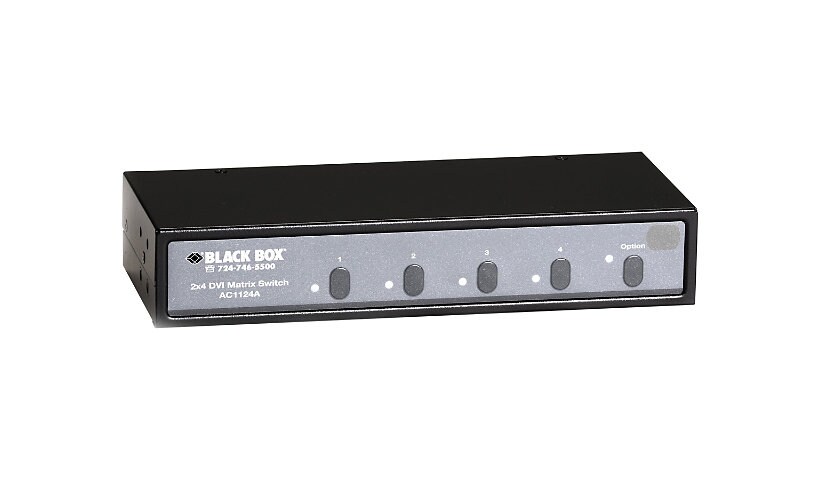 Black Box DVI and Audio Matrix Switch 2x4 - video/audio switch