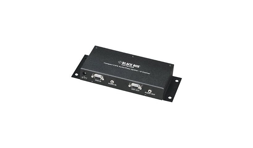 Black Box Compact CAT5 Audio/Video Splitter - video/audio splitter - 8 port