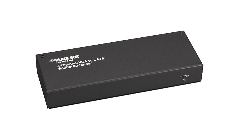 Black Box Mini CAT5 Splitter/Extender Transmitter, VGA 4-Channel - monitor
