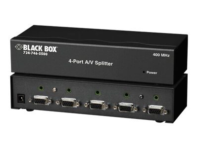 Black Box Audio/Video Splitter - video/audio splitter - 4 ports