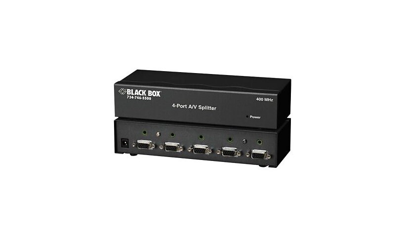 Black Box Audio/Video Splitter - video/audio splitter - 4 ports