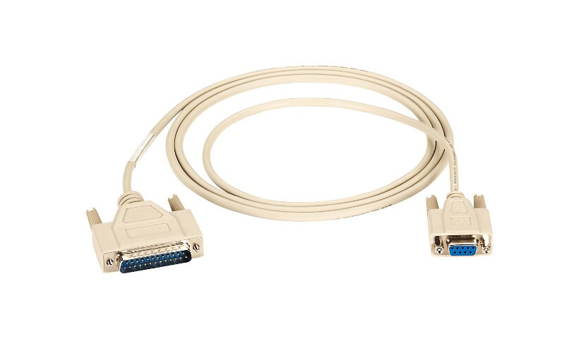 Black Box Standard PC/AT Modem Cable - serial cable - DB-25 to DB-9 - 1.8 m