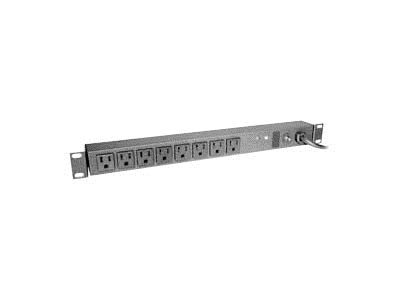 CPI 8-Outlet Basic Horizontal Rack-Mount Power Strip - Black