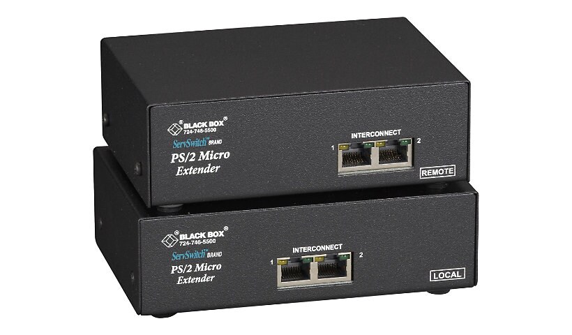Black Box ServSwitch Micro Extender Dual-Access PS/2 Dual VGA with RS232/Au