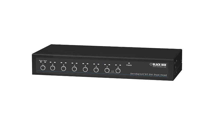 Black Box ServSwitch DT Dual-Head DVI USB - KVM / audio / USB switch - 8 po