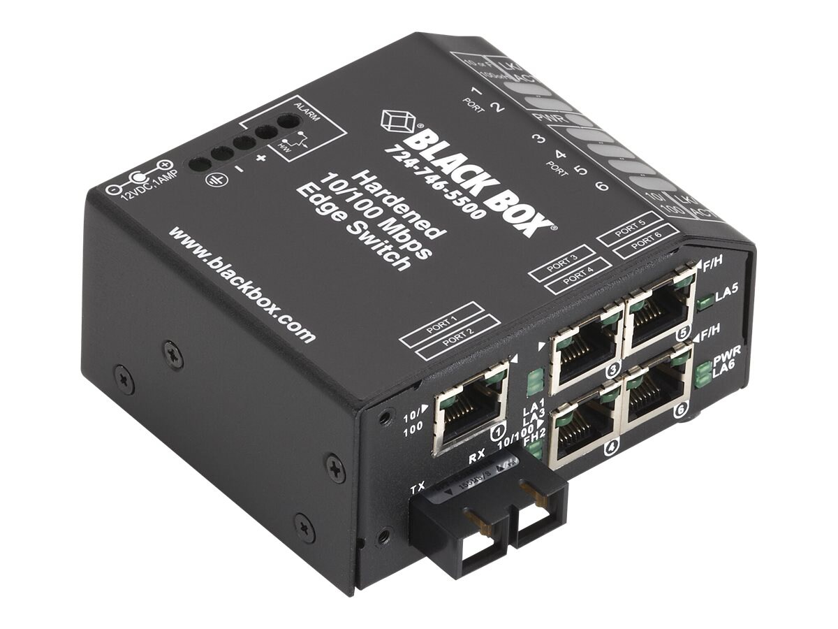 Black Box Heavy-Duty Edge Switch Hardened - switch - 6 ports