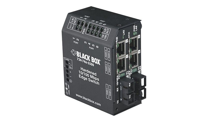 Black Box Heavy-Duty Edge Switch Hardened - switch - 6 ports