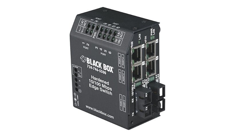 Black Box Heavy-Duty Edge Switch Hardened - switch - 6 ports