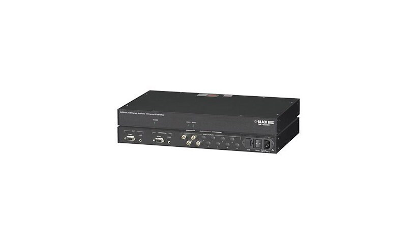 Black Box RGBHV/Stereo-Audio Fiber Extender, Transmitter - monitor/audio ex