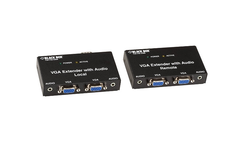 Black Box VGA Extender with Audio - video/audio extender