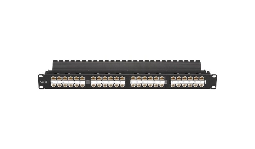 Black Box SpaceGAIN CAT5e High-Density Feed-Through - patch panel - 1U - 19