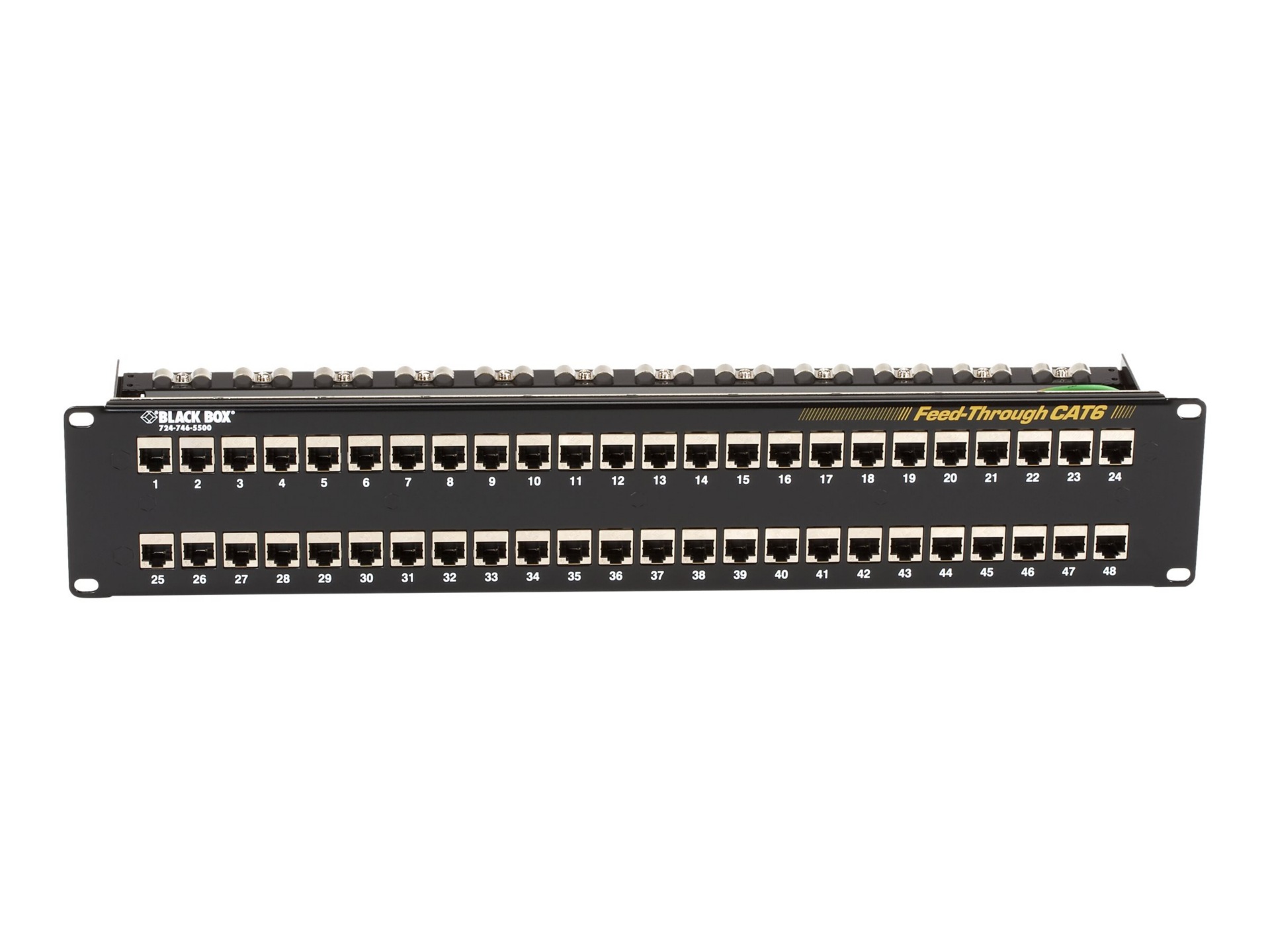 Black Box Feed-Through patch panel - 2U - 19"