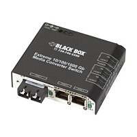 Black Box Extreme Media Converter Switch 12-VDC - fiber media converter - 1