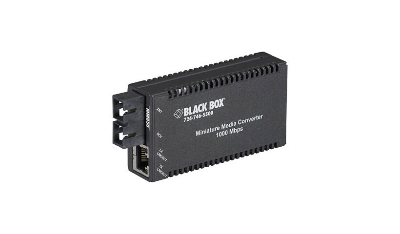 Black Box Miniature Media Converter - convertisseur de média à fibre optique - GigE