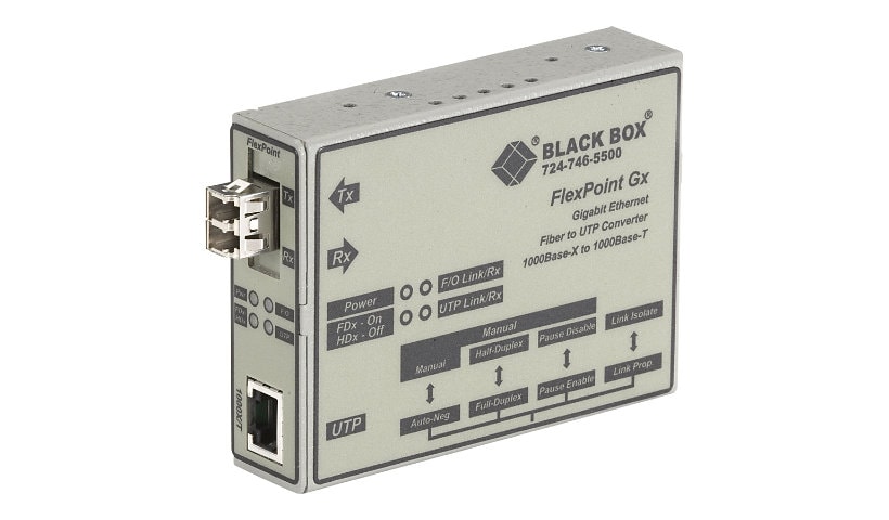 Black Box FlexPoint Modular Media Converter - fiber media converter - GigE