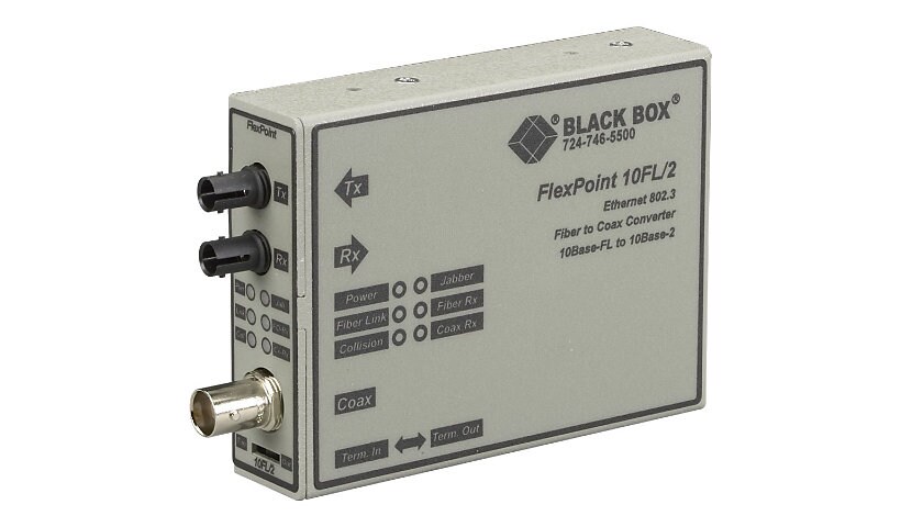 Black Box FlexPoint Modular Media Converter - convertisseur de support - 10Mb LAN