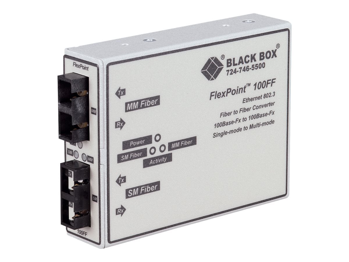 Black Box FlexPoint Modular Media Converter - convertisseur de support - 100Mb LAN