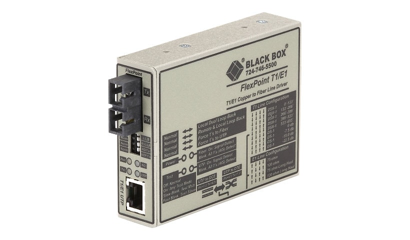 Black Box FlexPoint RS-232 to Fiber Converter - serial port extender
