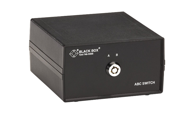 Black Box ABC DB25 Key-operated Lockable Switch - commutateur - 2 ports