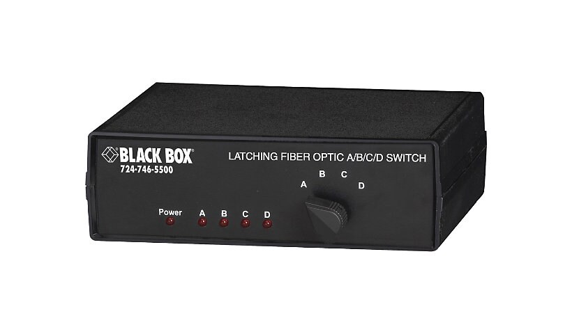 Black Box Fiber Optic A/B/C/D Switch Latching - commutateur