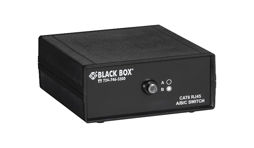 Black Box 2-to-1 CAT6 10-GbE Manual Switch (ABC) - commutateur - 2 ports