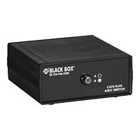 Black Box 2-to-1 CAT6 10-GbE Manual Switch (ABC) - commutateur - 2 ports