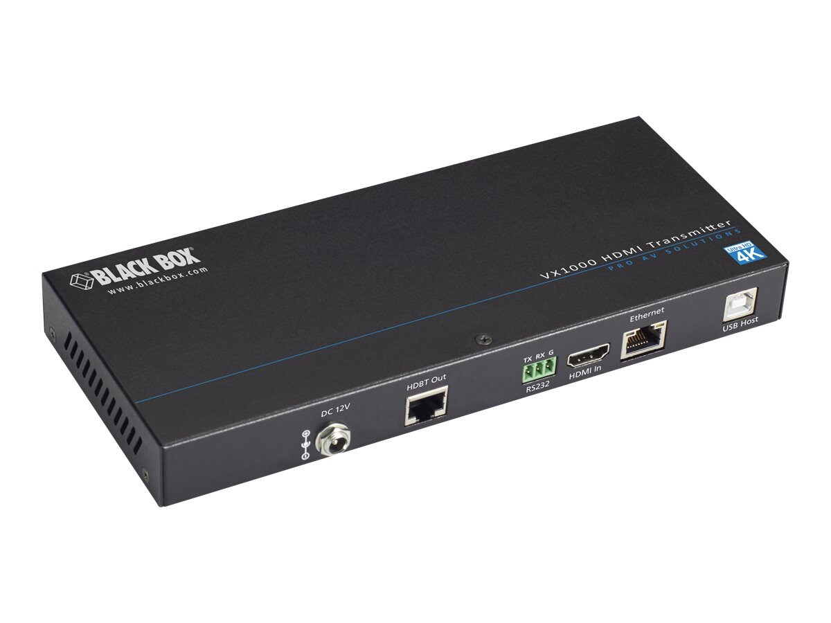 Black Box VX1000 Series Extender Transmitter - 4K, HDMI, CATx, USB - video/