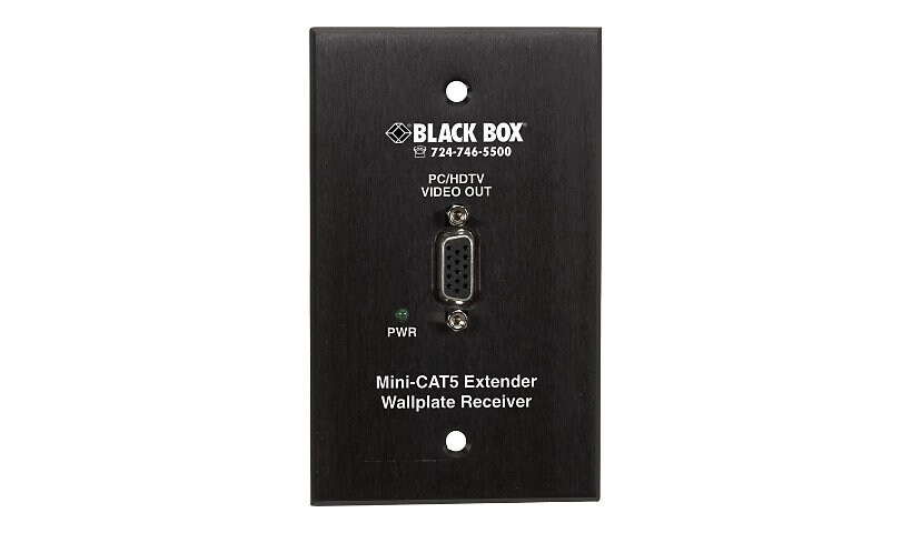 Black Box Mini CAT5 VGA Extender Transmitter (Wallplate) - video extender