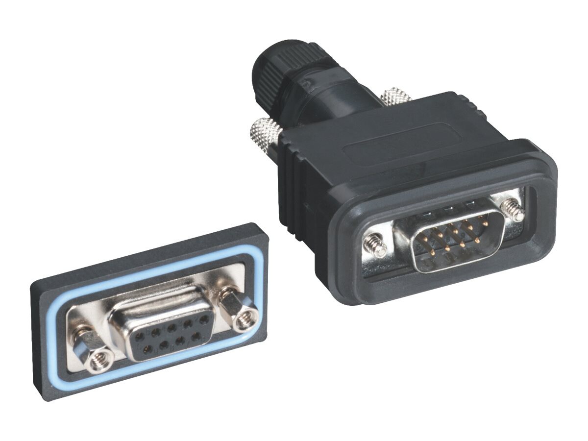 Black Box Water-Resistant Panel-Mount Connector - serial connector - DB-9