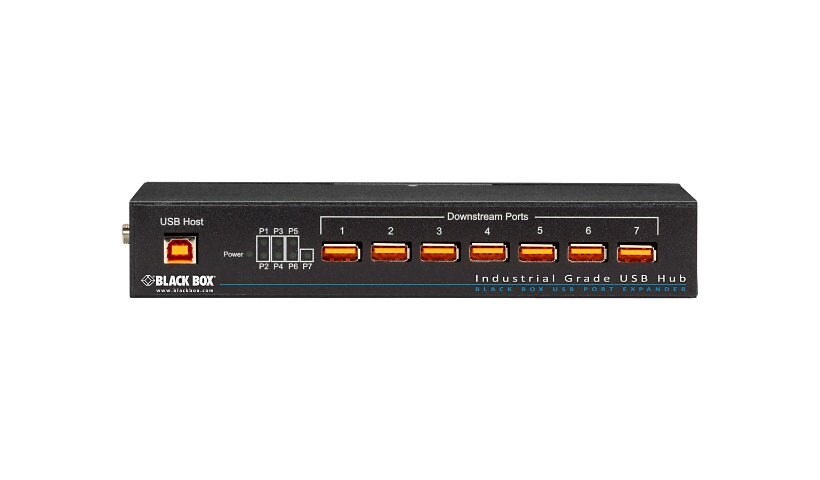Black Box Industrial-Grade USB Hub - switch - 7 ports - TAA Compliant