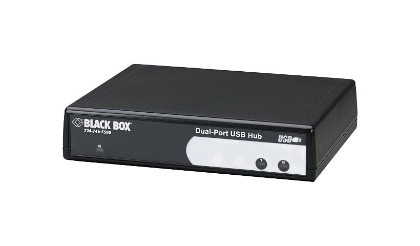 Black Box Dual-Port USB Hub - serial adapter - USB - RS-232 x 4