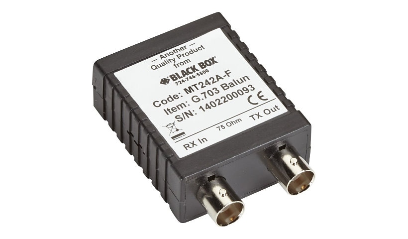 Black Box G.703 75-120 Adapter - media converter