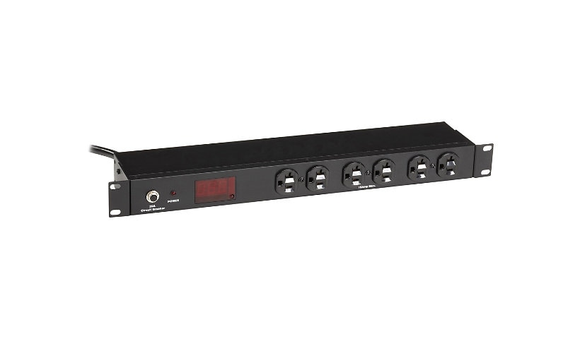 Black Box Metered Rackmount PDU with Front and Rear Outlets - power distrib