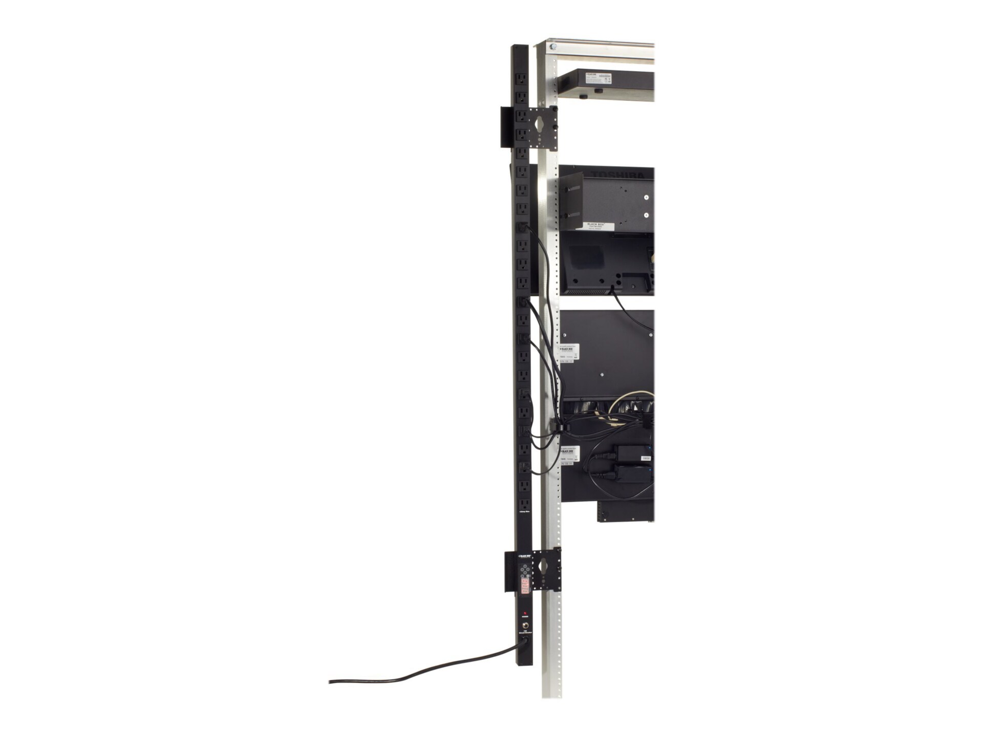 Black Box Metered Vertical PDU - power distribution strip - TAA Compliant
