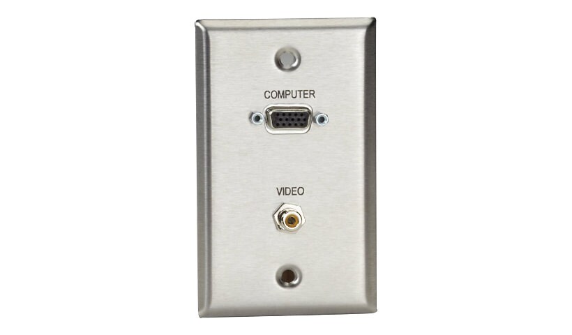 Black Box A/V Stainless Wallplate Feed-Through Coupler - support de fixation