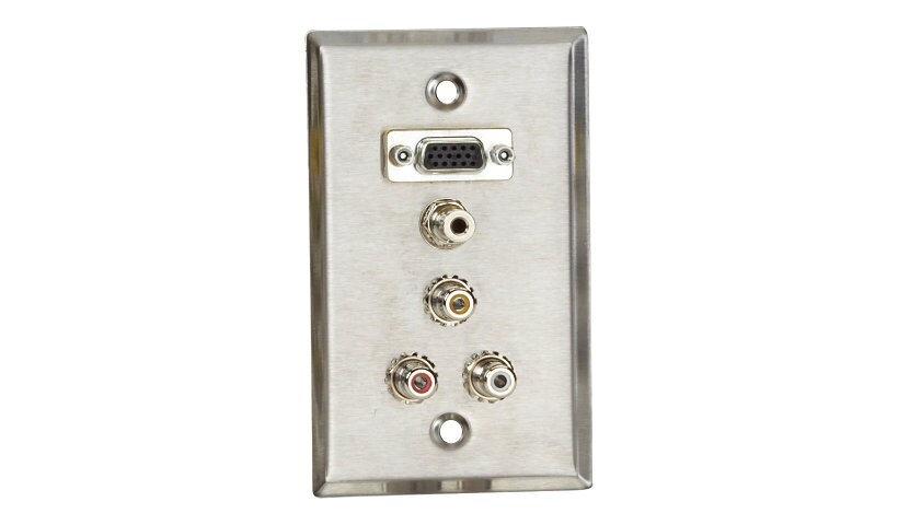 Black Box A/V Stainless Wallplate Feed-Through Coupler - mounting plate