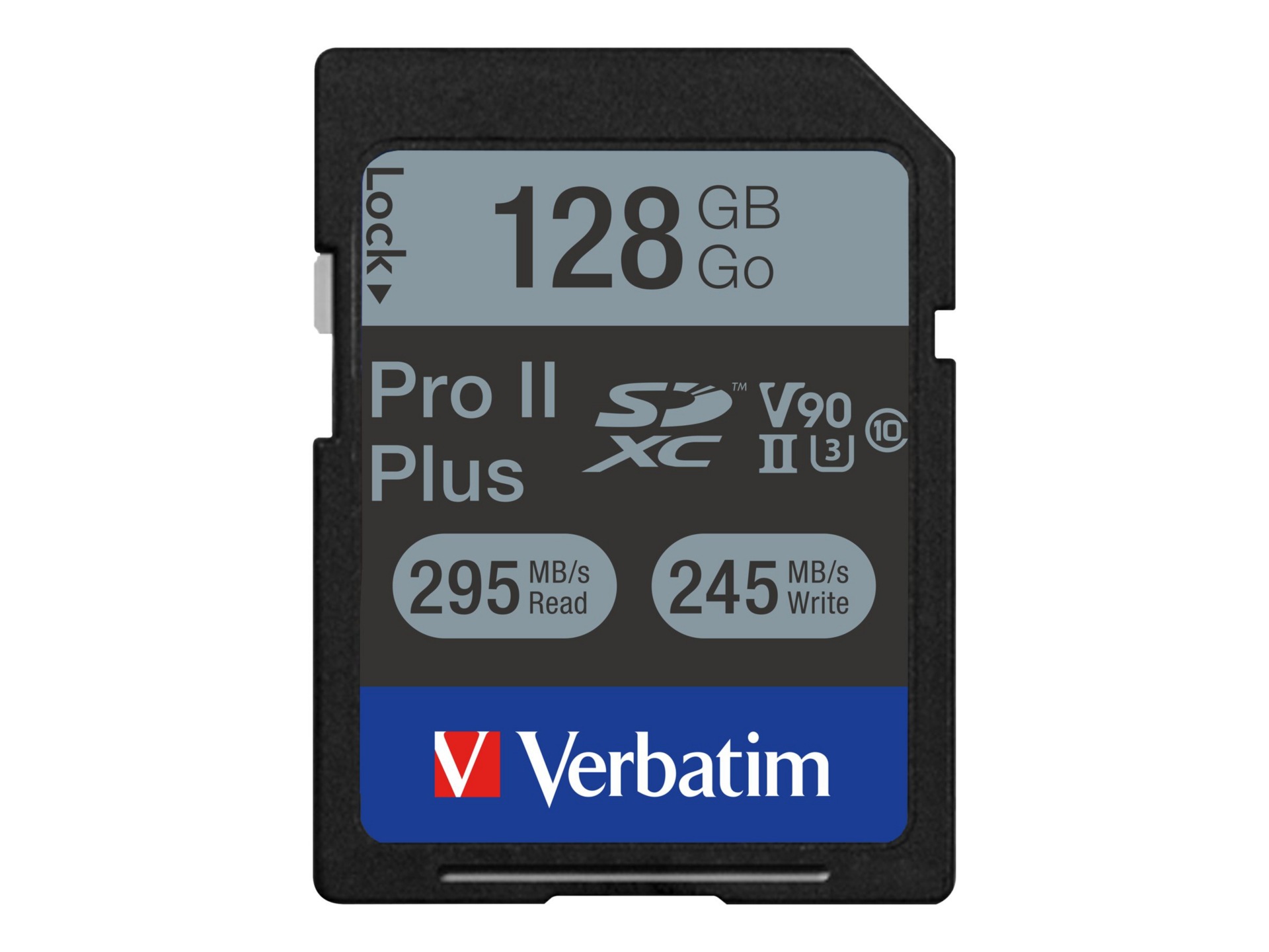 Verbatim Pro II Plus - flash memory card - 128 GB - SDXC UHS-II