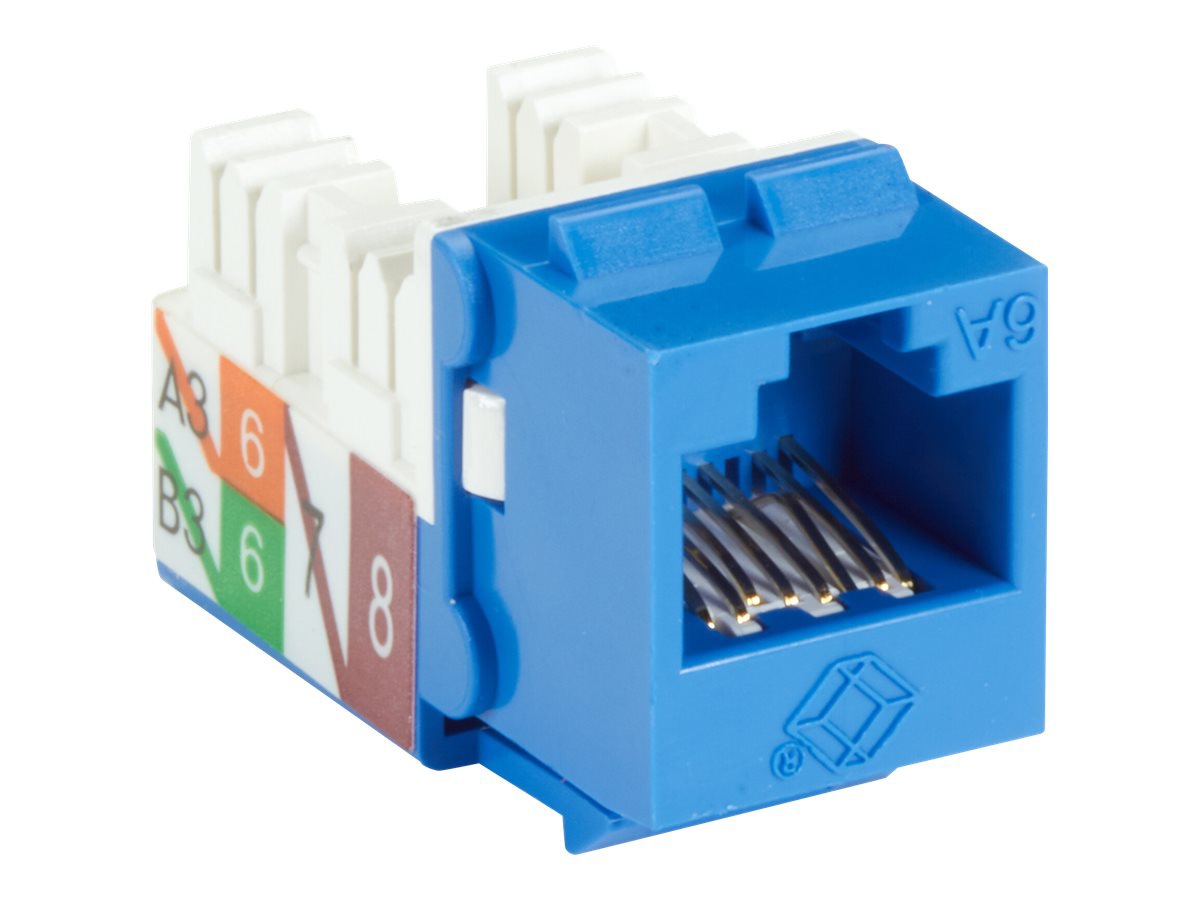 Thumbnail 2 of 3 for Black Box GigaTrue2 CAT6A Keystone Jack - Unshielded - modular insert