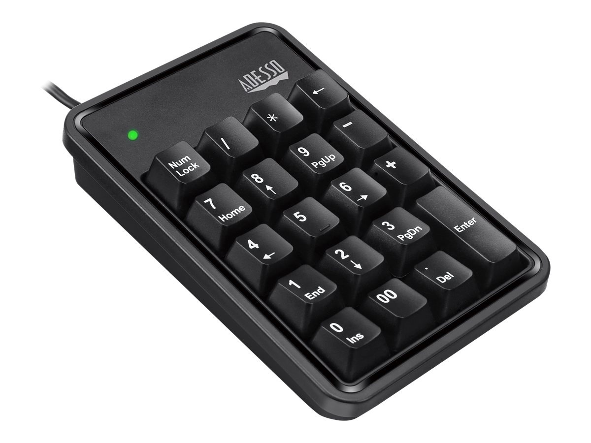 Thumbnail 2 of 17 for Adesso 19-Key Mechanical Keypad with 3-Port USB Hub