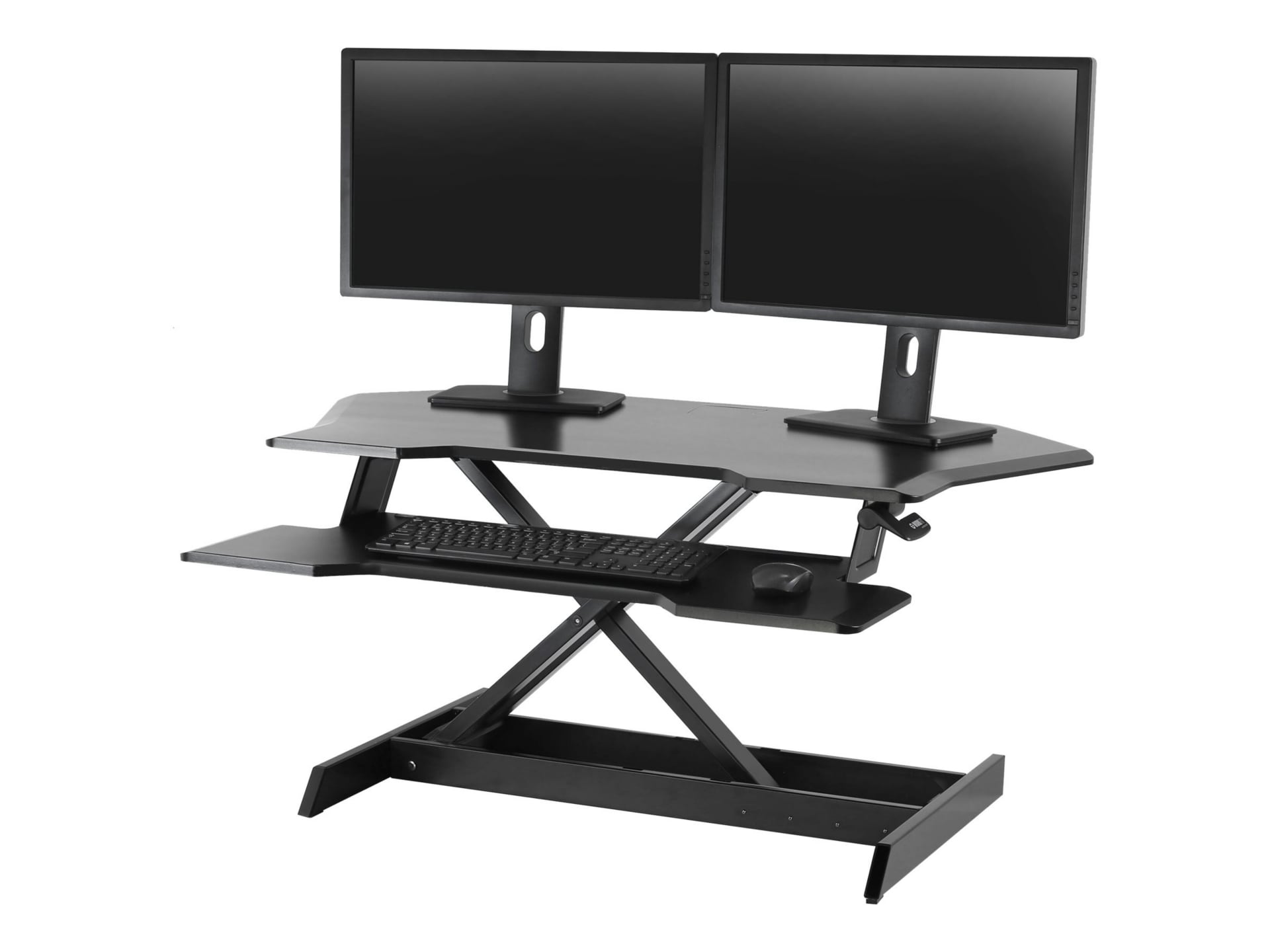 Ergotron WorkFit Corner - standing desk converter - black