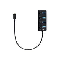 StarTech.com 4 Port USB C Hub - 4x USB 3.0 Type-A with Individual On/Off Port Switches - SuperSpeed 5Gbps USB 3.2 Gen 1