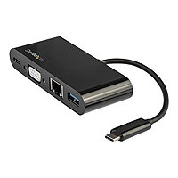 StarTech.com USB C Multiport Adapter - Mini USB-C Dock w/ VGA/PD/USB-A/GbE
