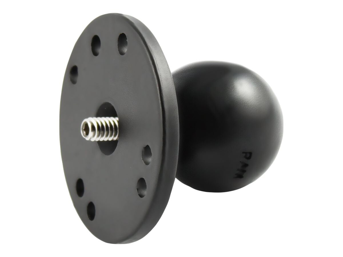 RAM Mounts Ball Adapter with Round Plate and 1/4"-20 Threaded Stud