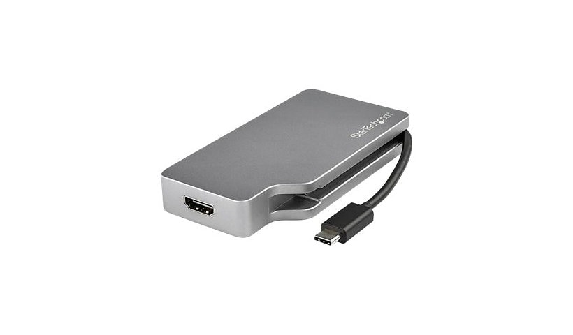 StarTech.com USB C Multiport Video Adapter 4K 60Hz/1080p - USB Type C to HDMI, VGA, DVI or Mini DisplayPort Monitor