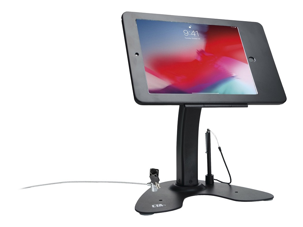 CTA Dual Security Kiosk Stand with Locking Case - stand - for tablet