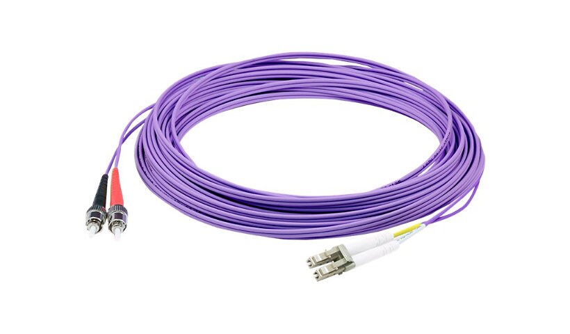 Proline 2m LC (M) to ST (M) Purple OM4 Duplex Fiber OFNR Patch Cable