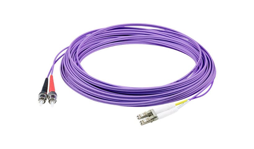Proline 5m LC (M) to ST (M) Purple OM4 Duplex Fiber OFNR Patch Cable