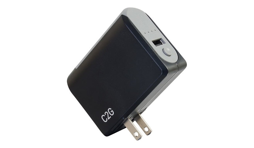C2G USB A Wall Charger - Portable Power Bank - AC Adapter - 5V/1A - 3000mAh