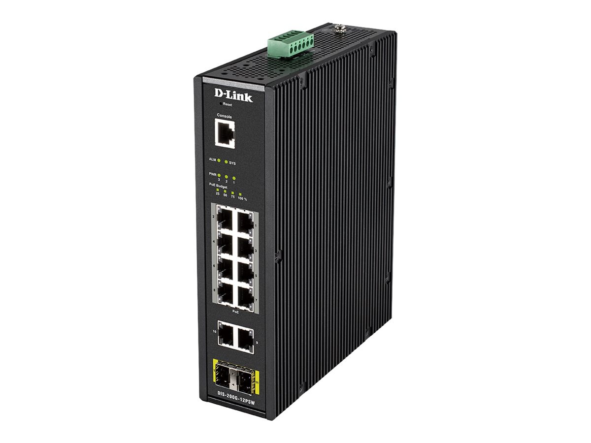 D-Link DIS 200G-12PSW - switch - 10 ports - smart