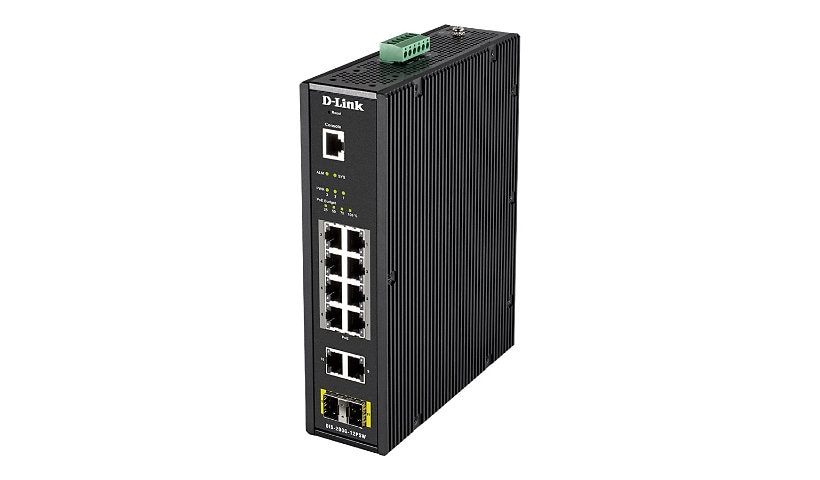 D-Link DIS 200G-12PSW - switch - 10 ports - smart